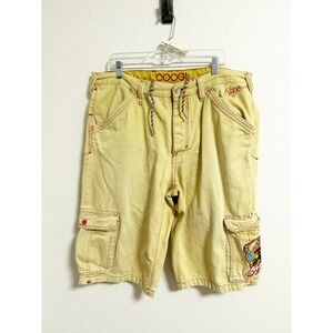 COOGI Mens Embroidered Logo Cargo Shorts Utility Drawstring Cotton Sz 40‎
